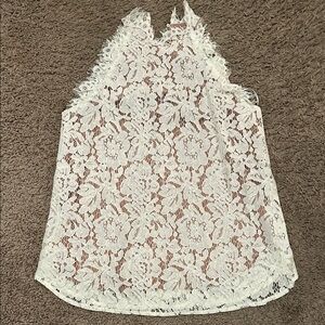 Sugarlips Ivory Lace Halter Top